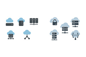 Cloud computing symbols represent, a Technology Illustration by ZinetroN