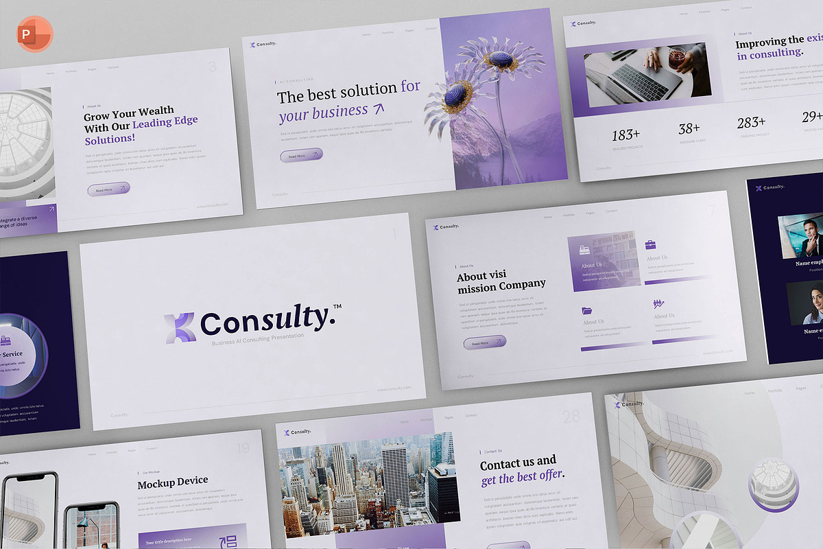 Business Consulting PowerPoint, a Presentation Template by Pixslides (Photo 1 of 5)