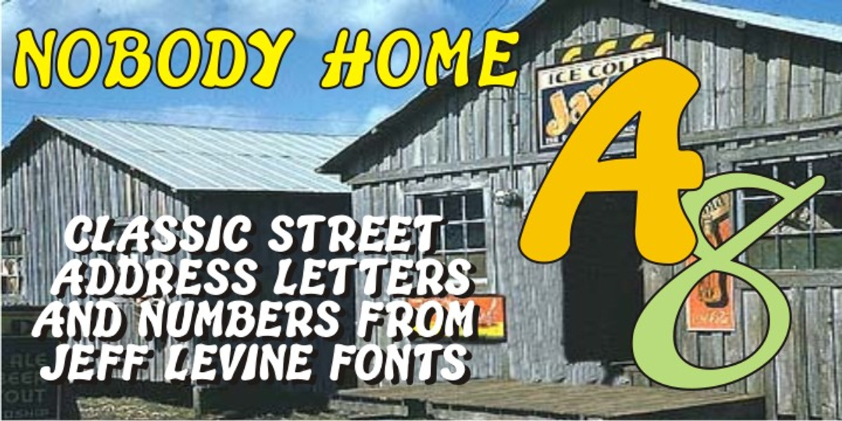 Nobody Home JNL, a Handwritten Font by Jeff Levine Fonts