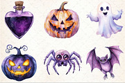Purple Halloween Clipart, a Seasonal Illustration by Rose Art (Thumbnail 2 of 3)