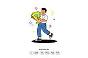 Winner Celebration Illustration, a Person Illustration by Partikusi Design (Thumbnail 2 of 3)