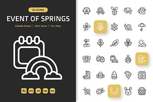 Event Of Springs Icons, an Icon by Spacepixel Creative