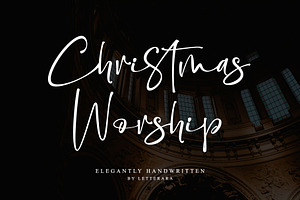 Christmas Worship, a Script Font by Letterara