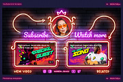 Neon YouTube End Screens, a Social Media Template by Andrew Skoch Design (Thumbnail 14 of 18)