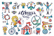 Vector set on the theme of circus, an Object Graphic by Olga Chuklay (Thumbnail 1 of 2)