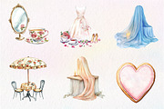 Summer Bridal Tea Party Set Clipart, an Illustration by CreationArt (Thumbnail 7 of 9)