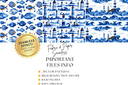 Sea Toile Clipart and Patterns, a Decorative Illustration by Nicole Branger Art (Thumbnail 17 of 28)
