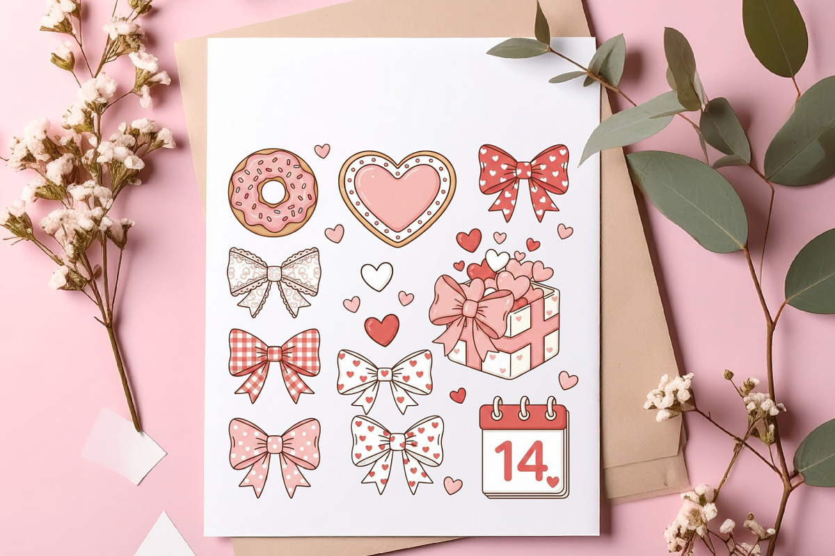 Valentine Coquette Bow Png, an Illustration by SinaCreation (Photo 2 of 10)