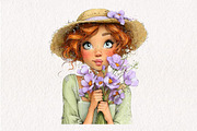 Summer Garden Watercolor Clipart, an Illustration by CreationArt (Thumbnail 9 of 10)