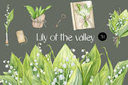 Lily Of The Valley Watercolor Flower, a Seasonal Illustration by NataliArkushArt (Thumbnail 1 of 14)