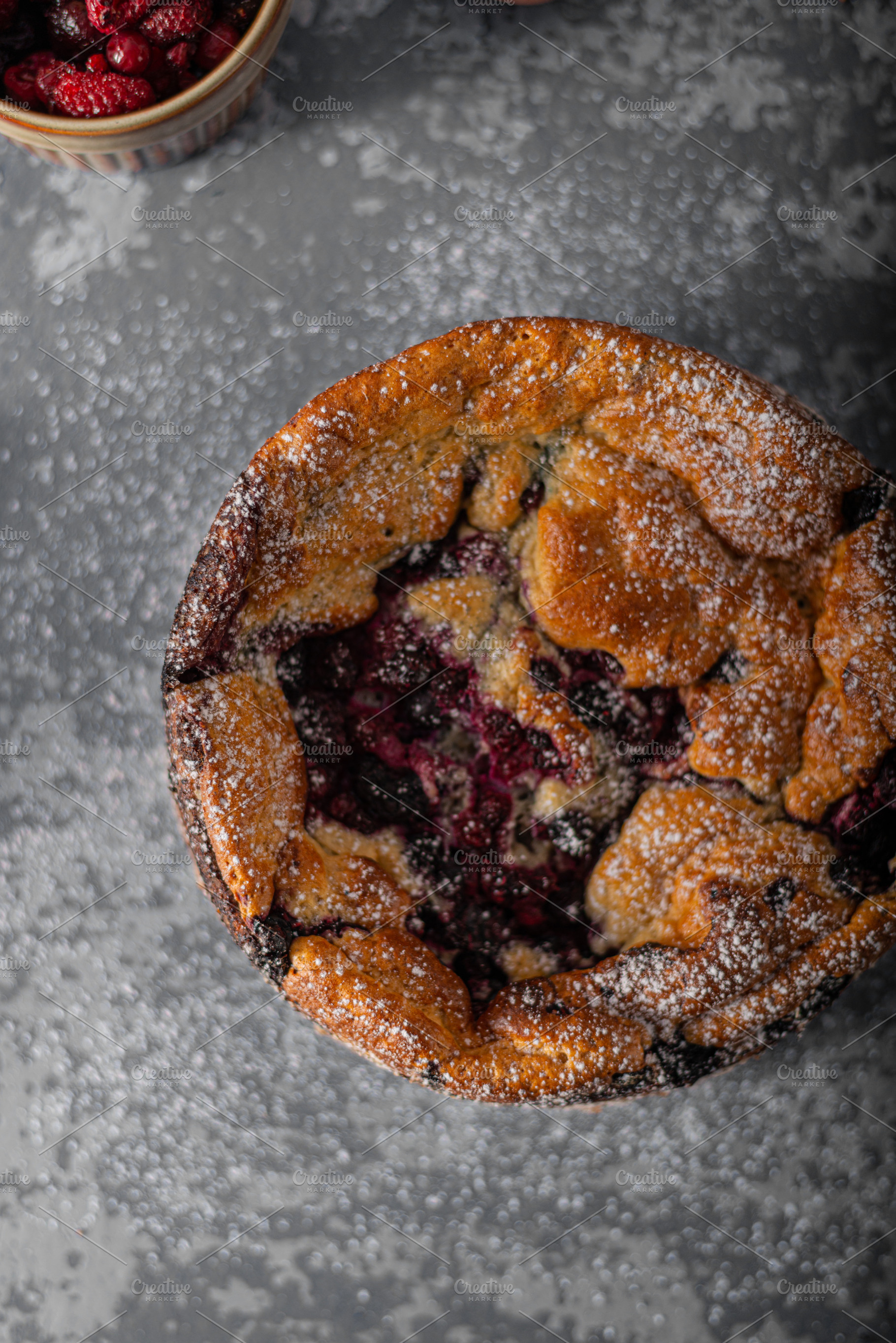 Breaded rustic pie with berries, a Food & Drink Photo by Stepanek Photography