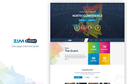 Zim Event - One Page Event Template, a Landing Page Template by Hervat (Thumbnail 1 of 4)