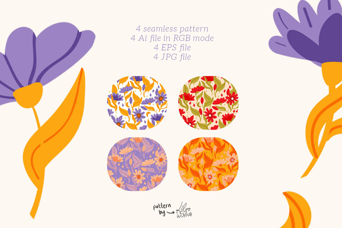 Cheerful Daisy Pattern, a Pattern Graphic by lilovwishes (Photo 2 of 5)