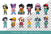 Anime Characters. Sticker., an Animal Illustration by KENO Mascots (Thumbnail 2 of 6)