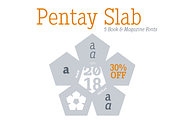 Pentay Slab -5 styles-, a Serif Font by deFharo (Thumbnail 2 of 6)