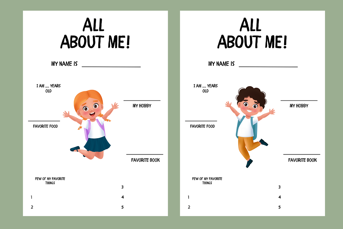 All About Me & Classroom Connections, a Stationery Template by MIRoots Design Studio (Photo 6 of 9)