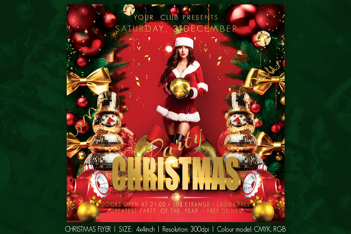 Christmas Party Flyer, a Flyer Template by Artolus (Photo 1 of 2)