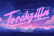 Torchzilla - Retro Script, a Script Font by Invasi Studio (Thumbnail 1 of 10)