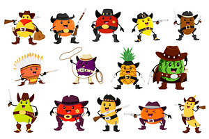 Cartoon Fruit Cowboy, Sheriff Ranger