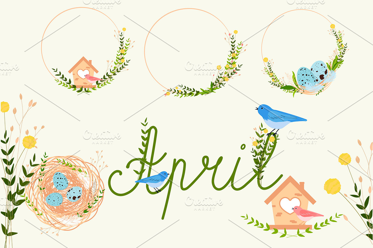 Happy Easter Spring, an Illustration by MariiaVasilenko (Photo 1 of 4)