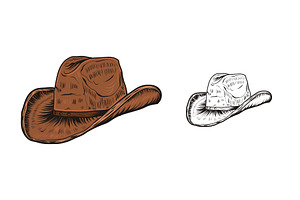 Cowboy Hat And Boots Vector