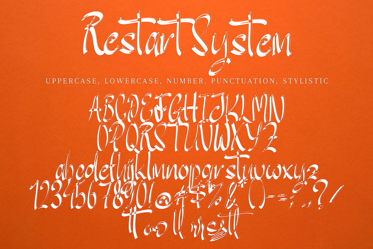 Restart System, a Handwritten Font by pineungtype (Photo 2 of 6)