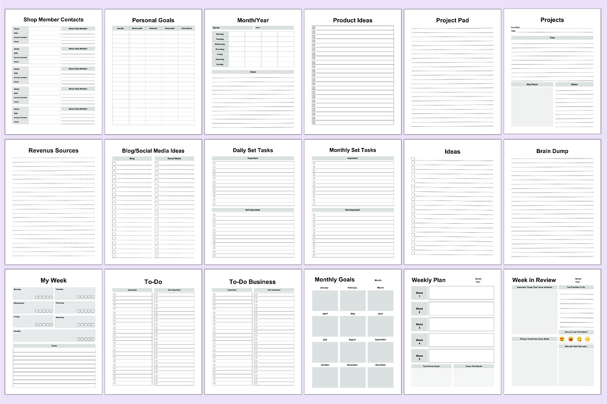 2025 Girl Boss Planner For Canva, a Stationery Template by Shumaya (Photo 3 of 7)