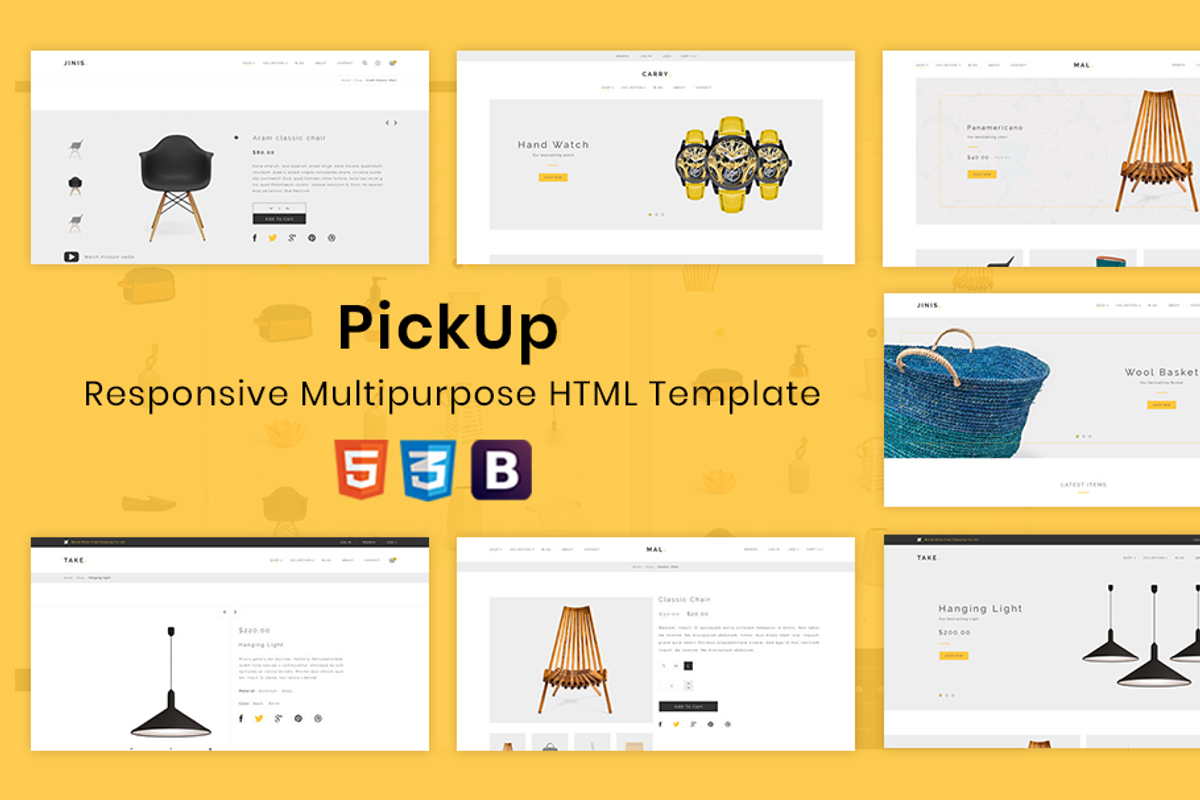 Pick Up Multi-Purpose HTML Template, a Websites & App Template by ThemeTidy Shopify Agency