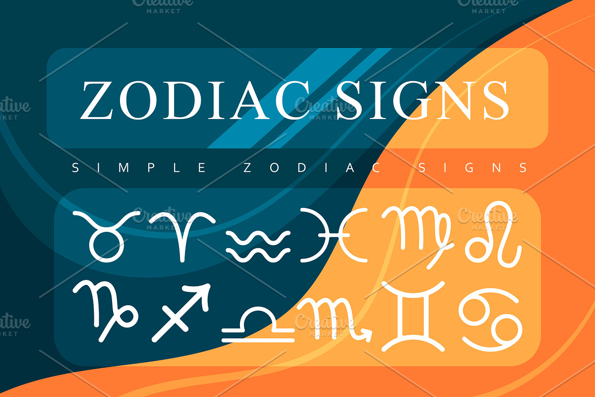 12 Zodiac Signs, a Solid Icon by UoaHH (Photo 1 of 2)