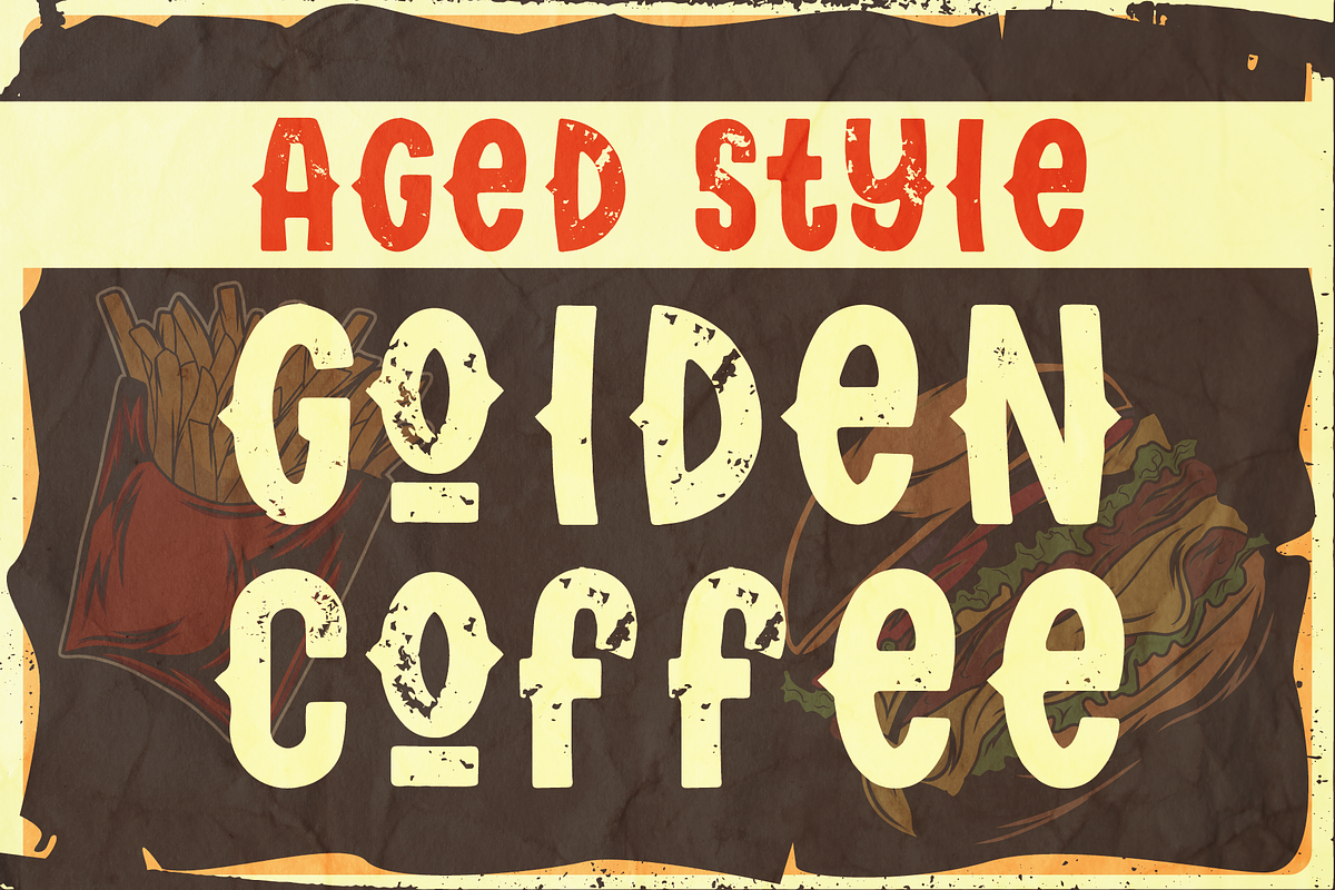 Golden coffee font, posters&designs, a Font by Heather_insane (Photo 3 of 11)