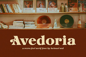 Avedoria Retro Feel Serif Font, a Serif Font by Heinzel Std