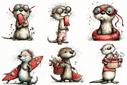 Whimsical summer otter Clipart, an Illustration by Designworld (Thumbnail 4 of 5)