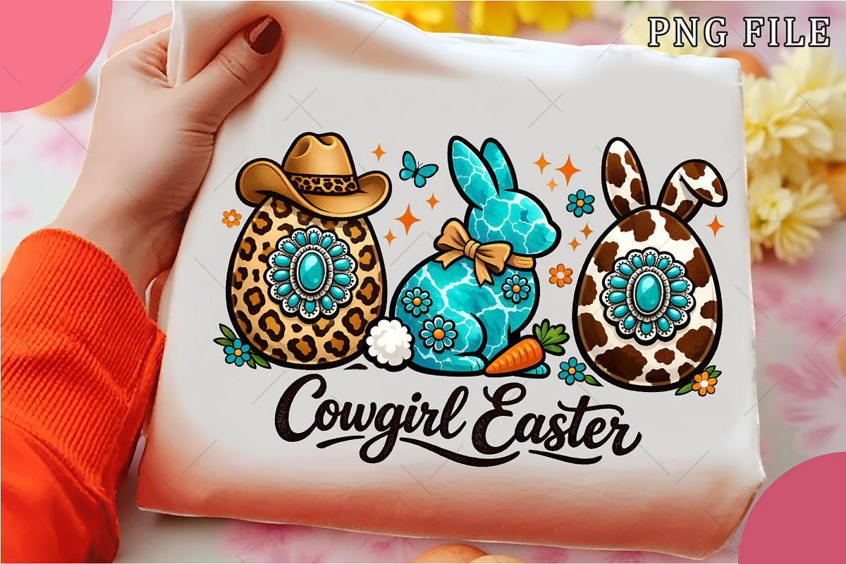 Cowgirl Easter Png, Western Easter P, an Illustration by OK Design (Photo 1 of 6)
