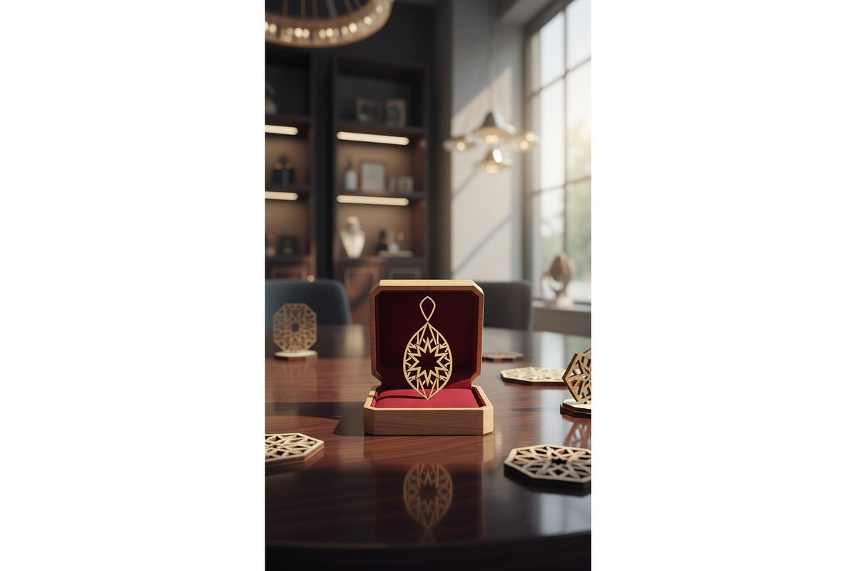 Modern Laser Cut Earrings, an Object Graphic by Creativeshirt (Photo 2 of 5)
