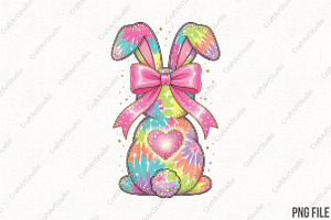 Brushstroke Easter Png, Easter Bow, an Illustration by CraftArtStudio