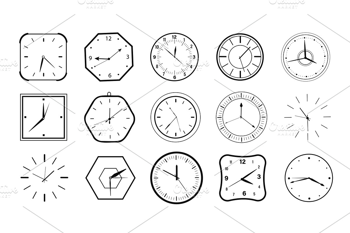 Simple Clock, an Object Illustration by alexdndz