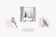 watercolor winter clipart set, a Decorative Illustration by Patishop Art (Thumbnail 5 of 10)