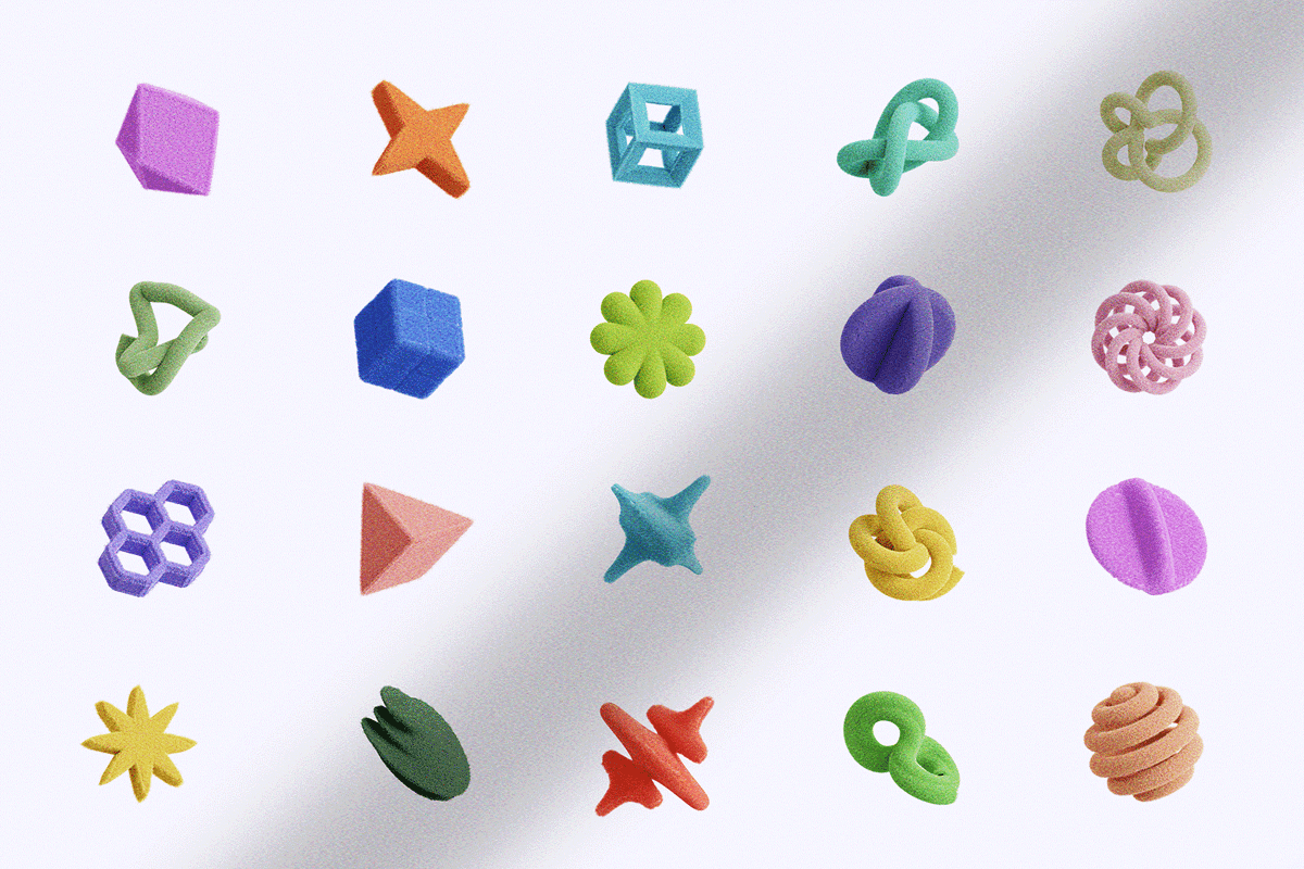 100 Fluffy 3D Elements, an Object Graphic by Tridimensi Pro (Photo 7 of 18)