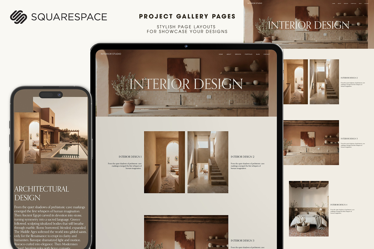 Squarespace Interior Website Theme, a Squarespace Template by Mockup Art Atelier (Photo 7 of 18)