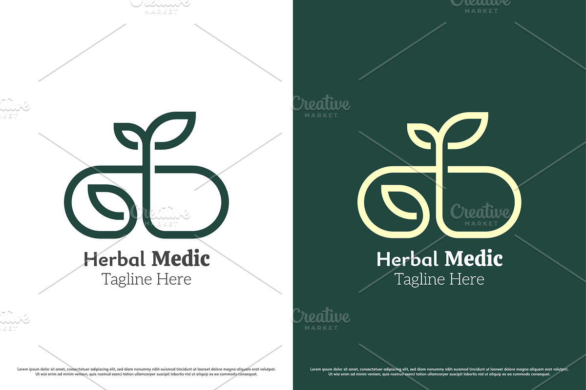 Herbal Pill Logo Design Illustration, a Branding & Logo Template by Morvana Crew