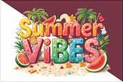 Retro Summer Vibes PNG, an Illustration by Sublimation Artist (Thumbnail 3 of 6)