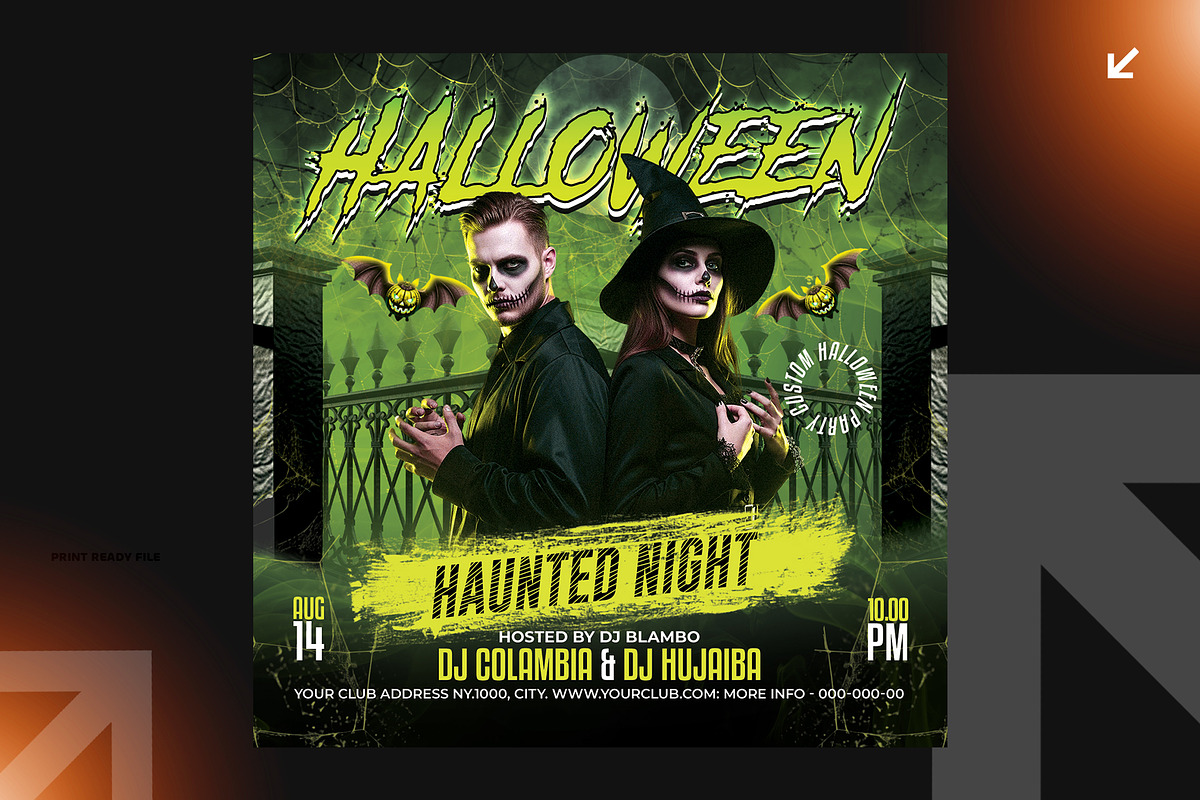 06 Halloween Flyer Bundle, a Flyer Template by Shajib Shikder (Photo 4 of 7)