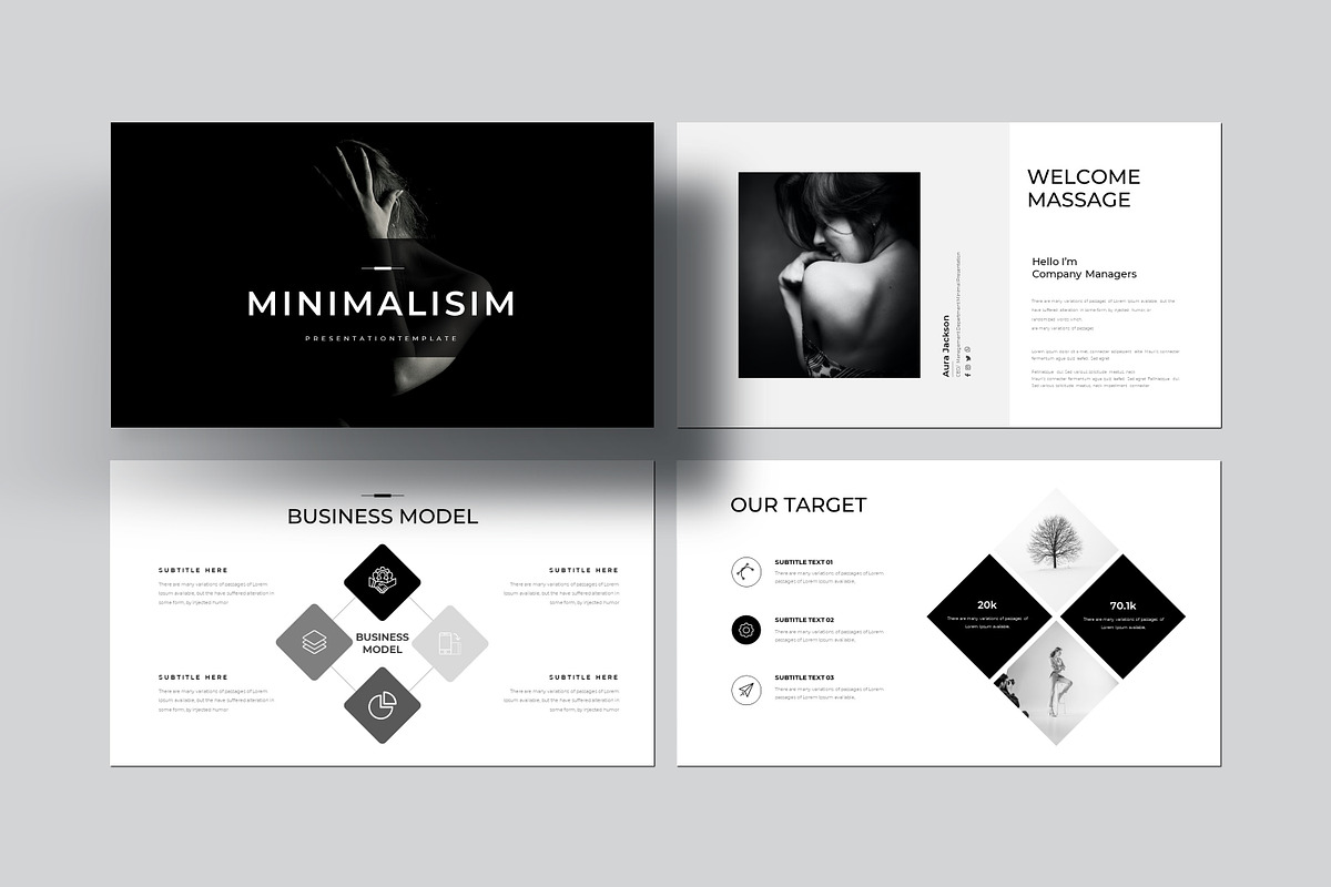 Clean Minimal Presentation Template preview 3