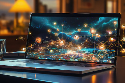 Modern technology with laptop device, a Photo by SaroStock