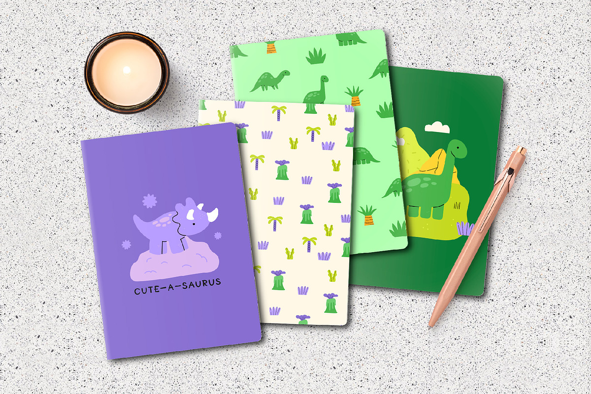 Dinosaur World | Graphic collection, an Illustration by katieromanoff_art (Photo 7 of 13)
