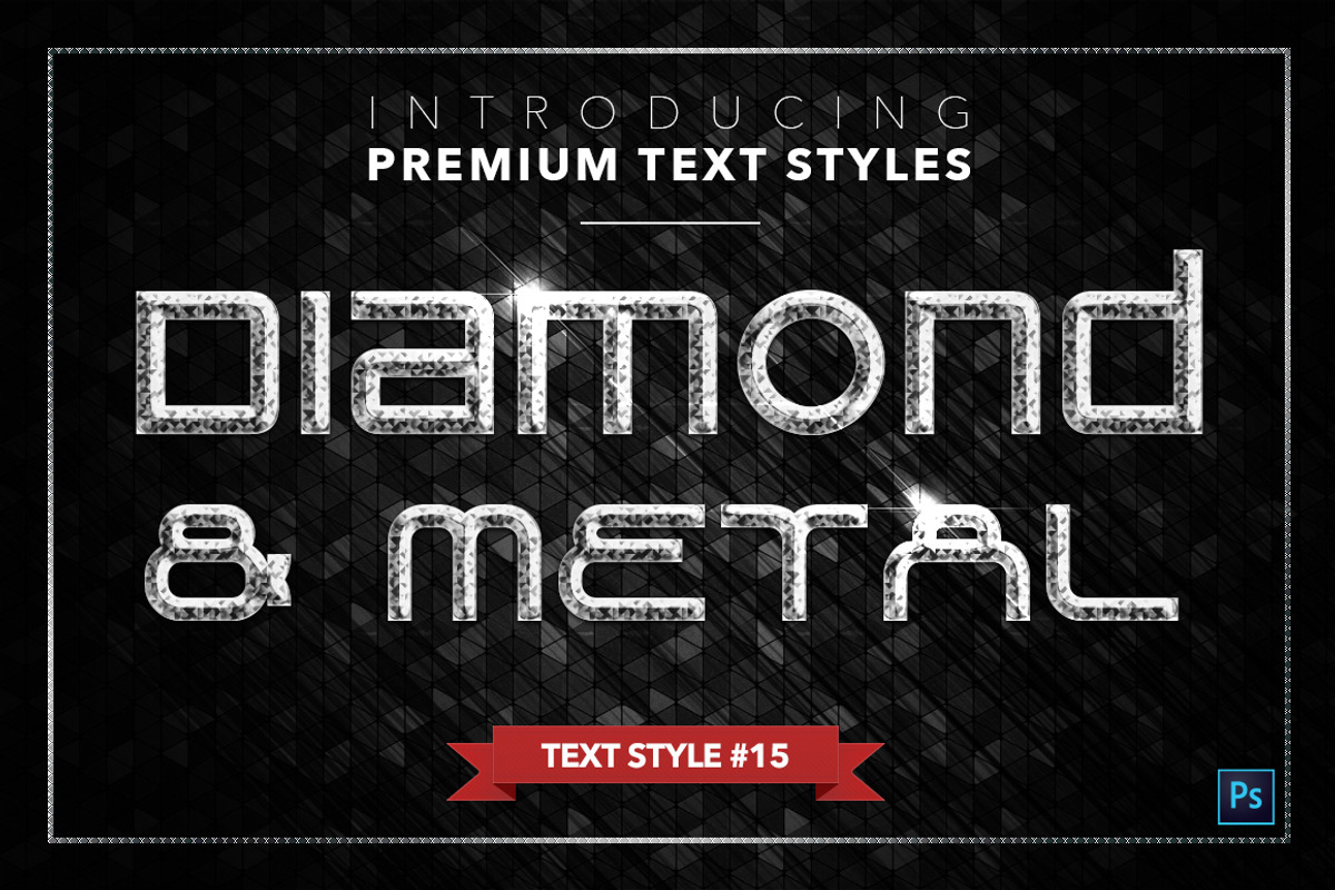 Diamond & Metal #3 - 18 Text Styles, a Layer Style Add-On by Jonas Stensgaard (Photo 16 of 21)