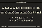 Rebellion Futuristic Font, a Sans Serif Font by EltaMaxArt (Thumbnail 9 of 10)