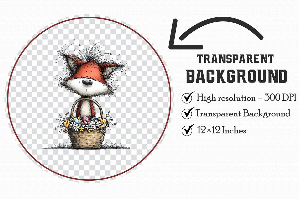 Whimsical Easter Fox Clipart, an Illustration by Libby Wishes (Photo 7 of 7)