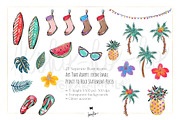 Tropical Santa Christmas PNG Clipart, a Seasonal Illustration by KaramfilaS (Thumbnail 6 of 35)