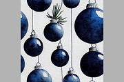 Blue Christmas decorations. Seamless, a Pattern Graphic by Zoya Miller (Thumbnail 2 of 9)